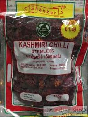 Whole Dry Kashmiri Chillies - 100gms